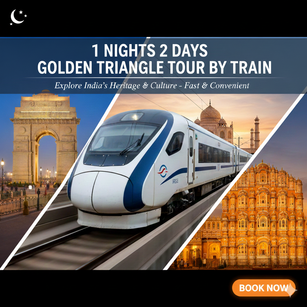  1 Nights 2 Days Golden Triangle Tour By Train