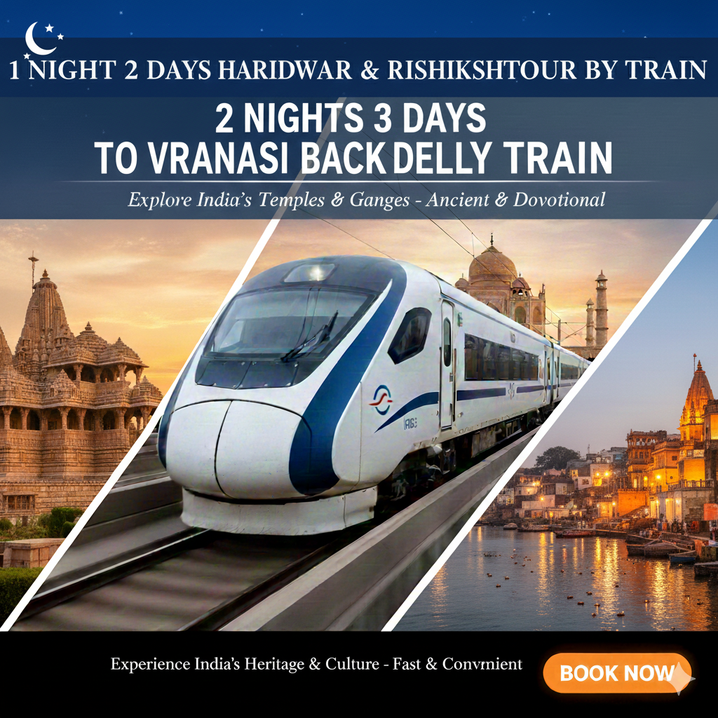 Khajuraho & Varanasi Back Delhi Tour By Train 
